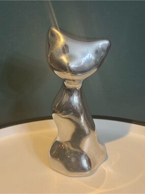 HOSELTON CANADA Aluminum CAT Abstract Modern Sculpture Signed #296 5.75” Tall